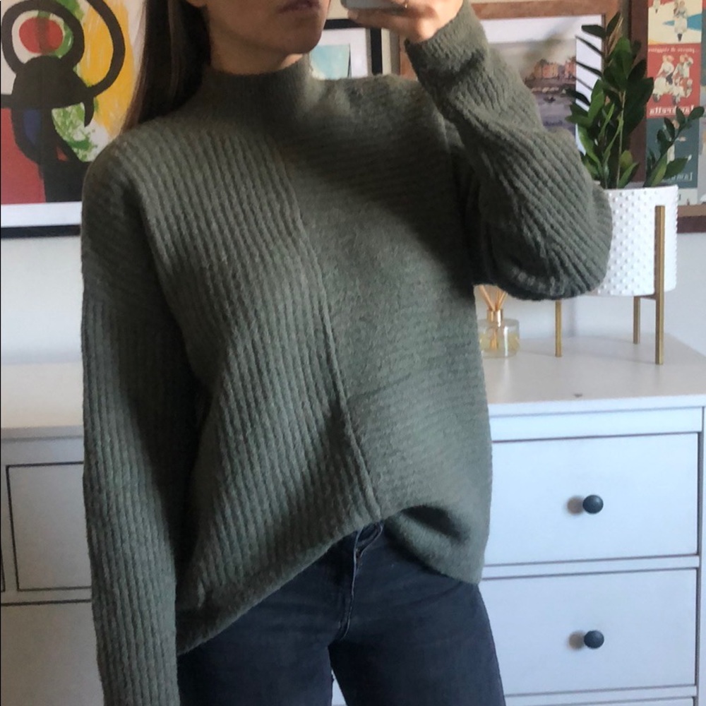 Army green H&M sweater